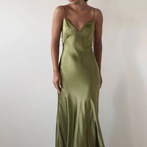 Satin Backless Cami Dress | New Sheath Sleeveless Formal Tied Dress